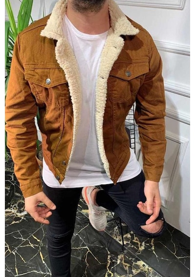 Alaska The Last Frontier R.lion Kürklü Kot Mont Premium Denim -- Açık Camel-- Açık Camel