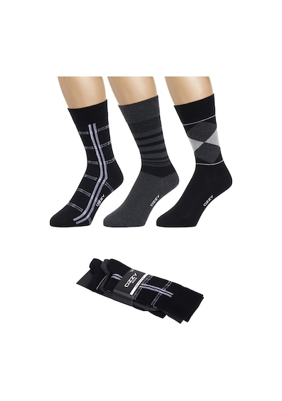 Ozzy Socks 3 Çift Dikişsiz Erkek 4 Mevsim Çorap OZYM004 Siyah