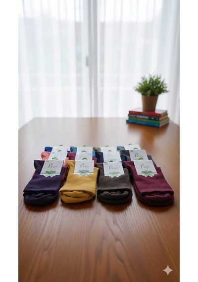 Bambu Çorap, 12 Li Set Asorti Ve Siyah Set Asorti