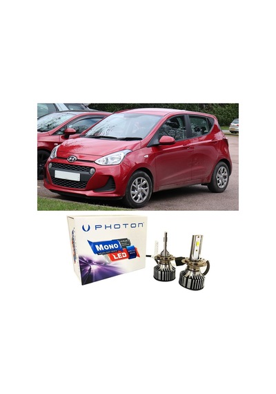 Hyundai İ10 Uzun + Kısa Far Ampulü H4 Mono Yeni Seri Beyaz 2013-2019