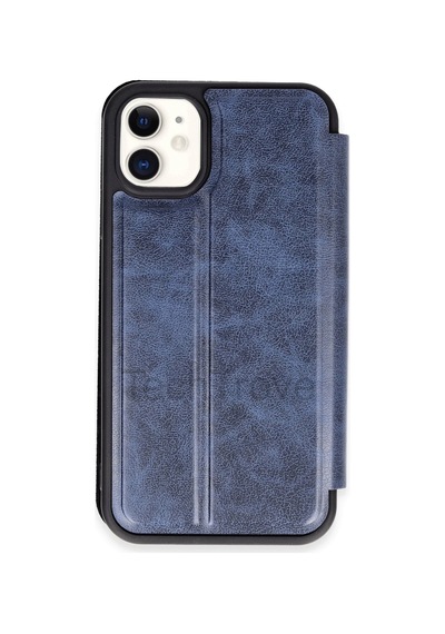Apple Uyumlu iPhone 11 Kılıf Kamera Korumalı İçi Kadife İnce Yapılı Kapaklı Standlı Kartlıklı Deri Kapak