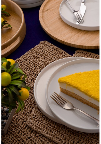 Heda Porselen Venüs 6'lı 20 Cm Porselen Pasta Ve Tatlı Tabağı Seti