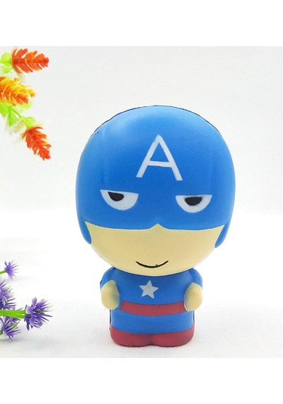 Marvel Hero Kaptan Amerika Squishy. Büyük Boy 10 Cm Sukuşi