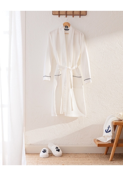 Madame Coco Marty Kimono Unisex Bornoz/terlik Seti Born0000000019beyaz