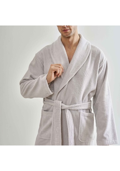 Linens Soft Pamuk Bornoz Gri Xxl