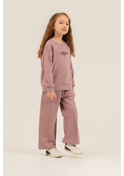 U.S. Polo Assn. Kız Çocuk Baskılı Mavi Uzun Kol Eşofman Takımı Us2731-c-v1 Us2731-c-v1