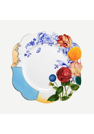 Mavi Porselen Yemek Tabağı 28 Cm