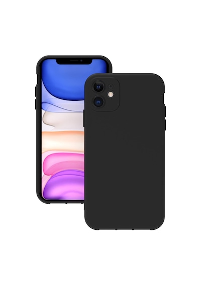 iPhone Uyumlu 11 Kılıf Kamera Korumalı Silikon Rubber Arka Kapak Siyah