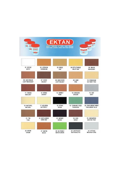 Ektan Masif Ve Ahşap Tamir Macunu Huş 220 Gr. - 3 Adet Huş