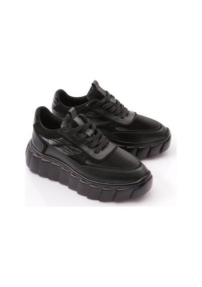 Dgn 506 Kadin Bağcikli Sneaker Ayakkabi 506-2239-R11318 Siyah