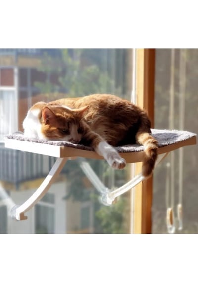 Cama Asılan Vantuzlu Plastik Kedi Yatağı Pembe