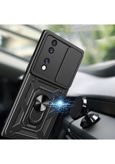 Honor 70 Kılıf Pars Lens Sürgülü Yüzüklü Standlı Korumalı Kılıf