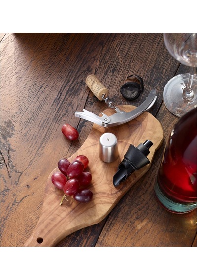Clever&more Garson Tirbuşonu, 10 Cm, Cromargan Yüksek Kaliteli Mat Paslanmaz Çelik, Şişe Açacağı, Kapak Açacağı Ve Folyo Kesici, Tüm Mantar Tıpalar İçin Çok Renkli