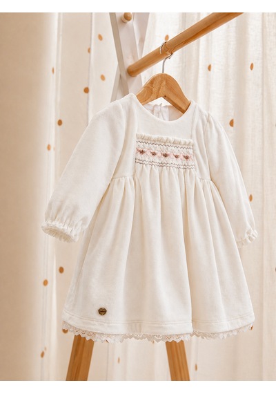 Babyhola Kız Bebek Çocuk Kadife Elbise 0-36 Ay Çiçek Nakışlı Şık Bayramlık Nostaljik Ekru 13413 Babyhola Kız Bebek Çocuk Kadife Elbise 0-36 Ay Çiçek Nakışlı Şık Bayramlık Nostaljik Ekru 13413