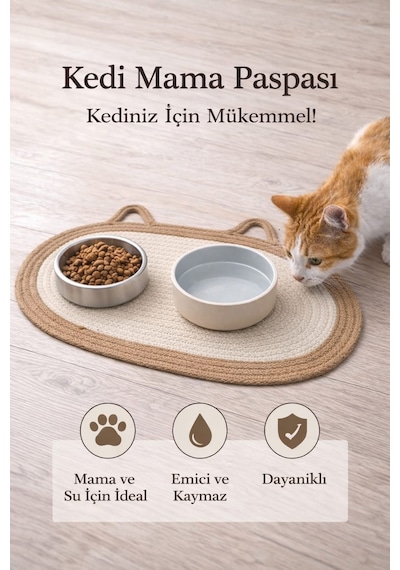 Kedi Köpek Su Ve Mama Paspası