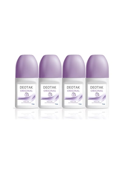 Deotak Original Unisex Roll-On Deodorant 35 ML x 4