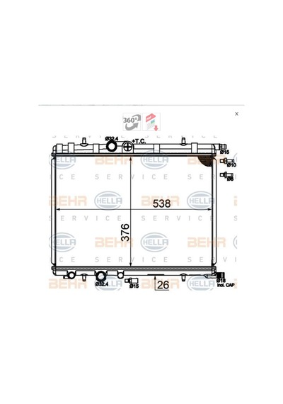 Mahle Cr515000s Su Radyatör Partner Berlingo