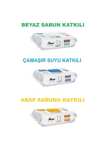 Sleepyeasy Clean Beyaz Sabun Katkılı+çamaşır Suyu Katkılı+arap Sabunu Katkılı 3x100 300 Yaprak Diğer