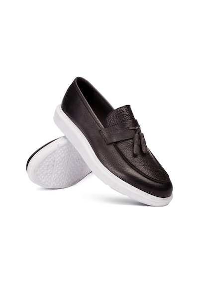 Deery Hakiki Deri Gri Comfort Erkek Loafer Ayakkabı Gri (539893365) Gri