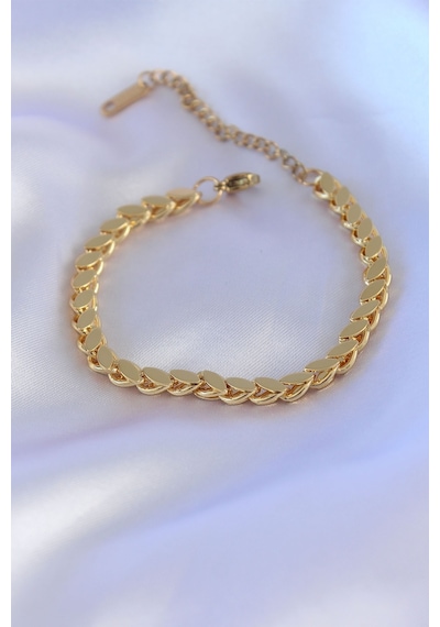 316l Çelik Arpa Gold Renk Kadın Bileklik - Tj-bb5305 Çok Renkli