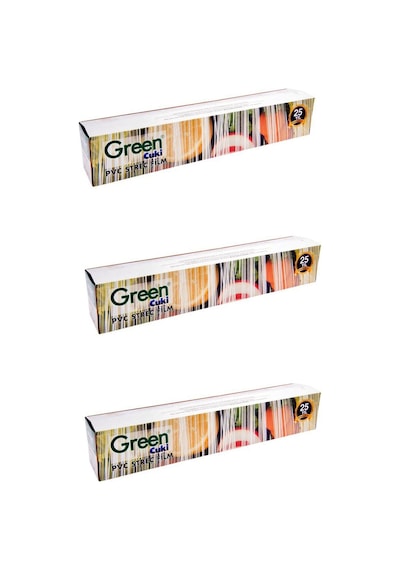 Green Pvc Streç Film Folyo 9 Mikron 3'lü 45 CM x 300 M