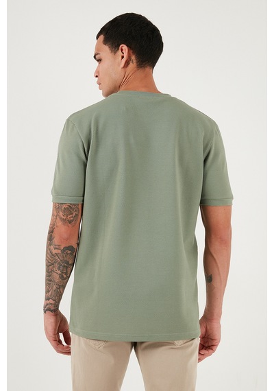Buratti Streç Pamuklu Slim Fit Sıfır Yaka Erkek T Shirt 5902639 Elma