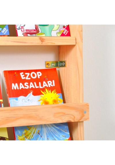 Markaawm Çocuk Odası Eğitici Montessori Mobilya Kitaplık Raf Duvar Rafı 5 Çok Renkli