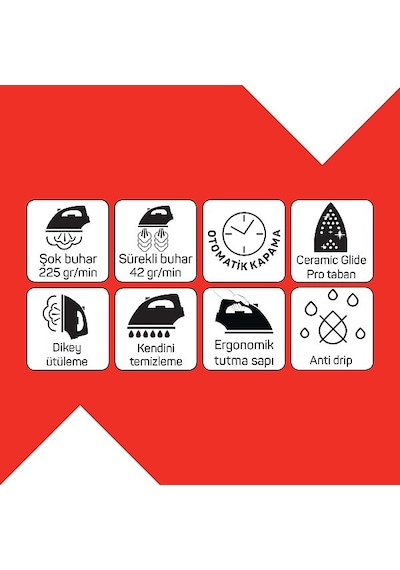 Arzum AR6052 Steamlux 3000 W  Seramik Taban Buharlı Ütü