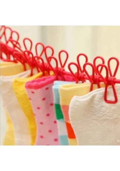 Mucit Home Rüzgar Geçirmez Taşınabilir Açık Çamaşır İpi Çok Renkli