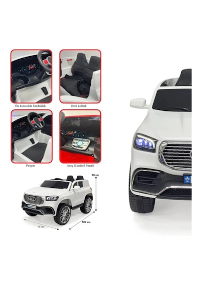Admire 12v Uzaktan Kumandalı Suv Akülü Çocuk Arabası Beyaz