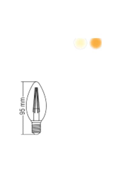 4W Rustik Led Ampul E14 Şeffaf Beyaz