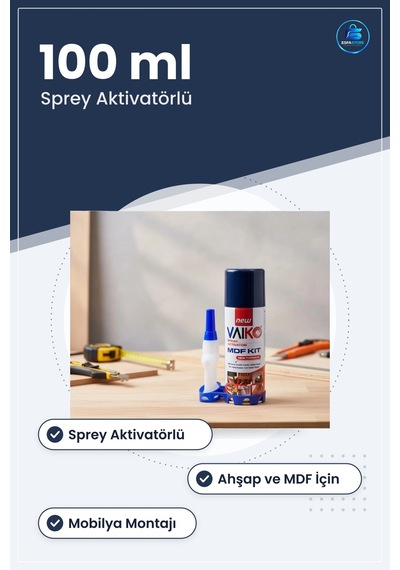 Hızlı Yapıştırıcı 100 Ml Sprey Aktivatörlü Mdf Kiti Ahşap Birleşt