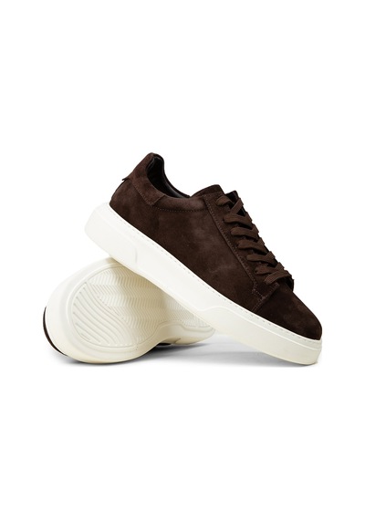 Deery Erkek Hakiki Süet Kahverengi Sneaker Ayakkabı - 04651mkhve02