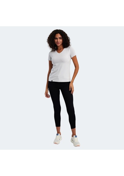 Slazenger VIVEK Kadın V Yaka Taş Gri Tişört