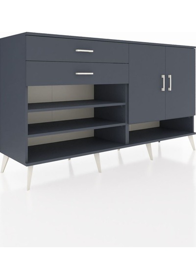 Hyperion Konsol 4 Raflı 2 Çekmeceli 2 Kapaklı 176x44x99 Antrasit- Antrasit-antrasit Hyperion Konsol 4 Raflı 2 Çekmeceli 2 Kapaklı 176x44x99 Antrasit- Antrasit-antrasit