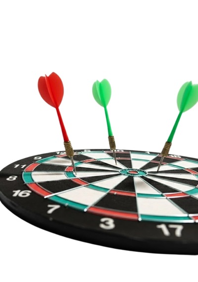Mey İthalat 15 İnç Dart Tahtası Seti Dayanıklı Yapı 4 Metal Dart Oku