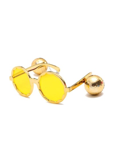 Gold Disco Toplu Parti Gözlüğü Yetişkin Kostüm Aksesuarı Retro Festival Yılbaşı Kadın Erkek Eğlence