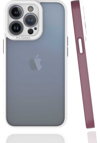 Apple Uyumlu iPhone 13 Pro Kılıf Zore Mima Kenarları Renkli Silikon Kılıf