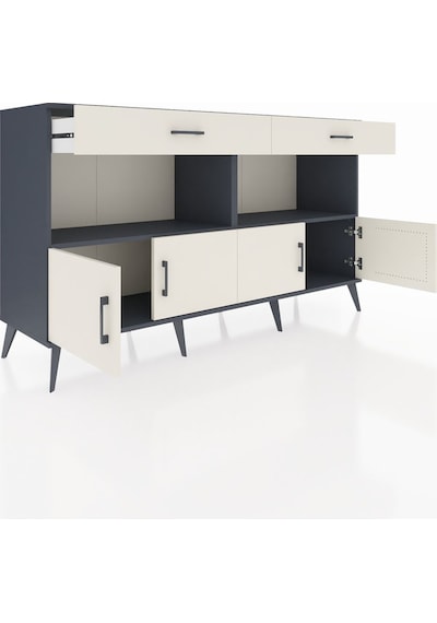 Hyperion Konsol 2 Raflı 2 Çekmeceli 4 Kapaklı 176x44x99 Antrasit- Antrasit-aytaşı Hyperion Konsol 2 Raflı 2 Çekmeceli 4 Kapaklı 176x44x99 Antrasit- Antrasit-aytaşı