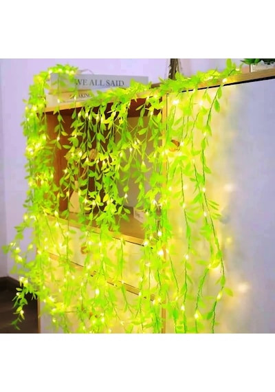 Vıp Kalite Salkım Yaprak Led Işık Gün Işığı Led Salkım Sarmaşık Led Işık 3x1 Metre 180 Led Modlu Gün Işığı