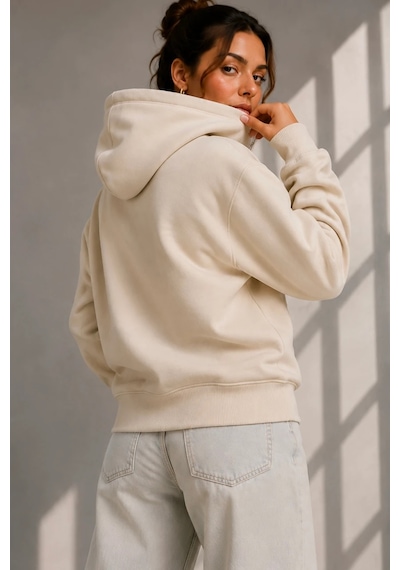 Bb Butik Basic Kadın Oversize Fermuarlı Kapüşonlu Sweatshirt Üç İplik Sweatshirt Hırka My3535 Ekru Bb Butik Basic Kadın Oversize Fermuarlı Kapüşonlu Sweatshirt Üç İplik Sweatshirt Hırka My3535 Ekru