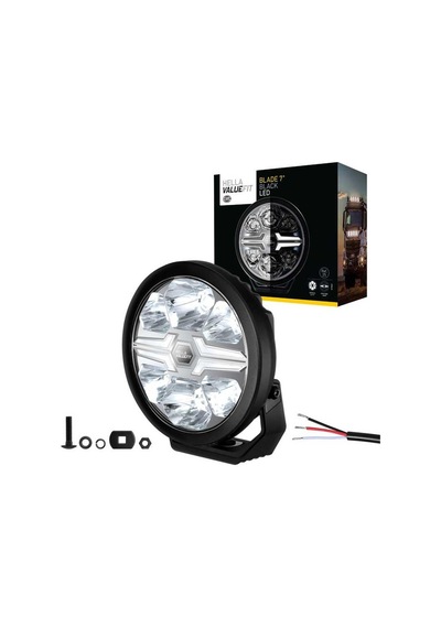Hella Off-road Valuefit Blade Led Uzun Far Siyah 22w 7" Beyaz Isik 1fj357198-041