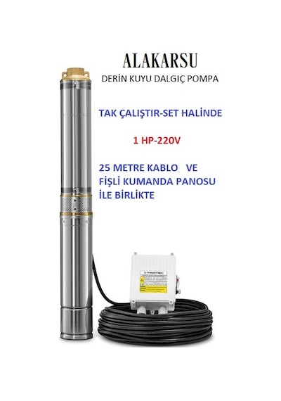 Alakarsu 4" 1 Hp Derin Kuyu Dalgıç Pompası