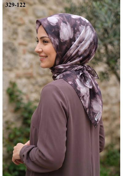 Moonscarfs Moonscarf Soft Pamuk Eşarp Kahverengi 329-122 Çok Renkli