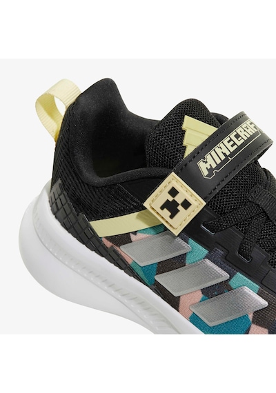 Adidas Minecraft Fortarun Elastic Lace Çocuk Siyah Koşu Ayakkabısı Kk4631