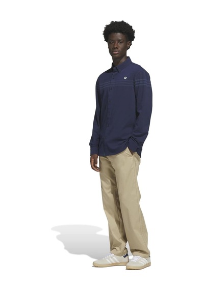Kr5430-e Adidas S Ls Button Up Erkek T-shirt Lacivert Kr5430-e