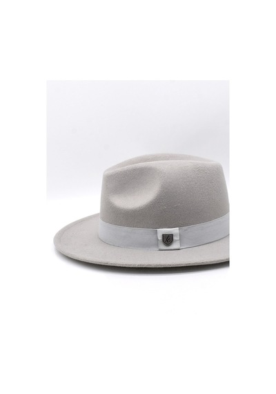 Külah Gri Fötr Şapka Ayarlanabilir Ipli Panama Hat-Gri-Standart