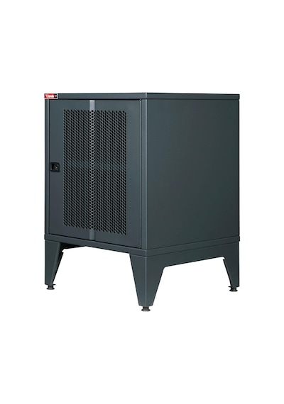 Lande - Ziglat 655 - Metal Dolap - Perfore Metal Kapılı - Antrasit Gri. Gri - Kırmızı