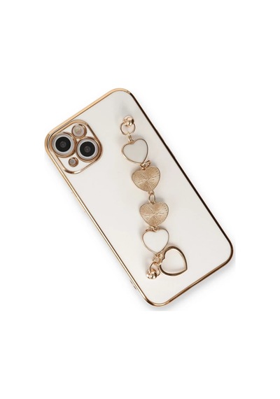 İphone 14 Plus Kılıf Esila Silikon - Beyaz