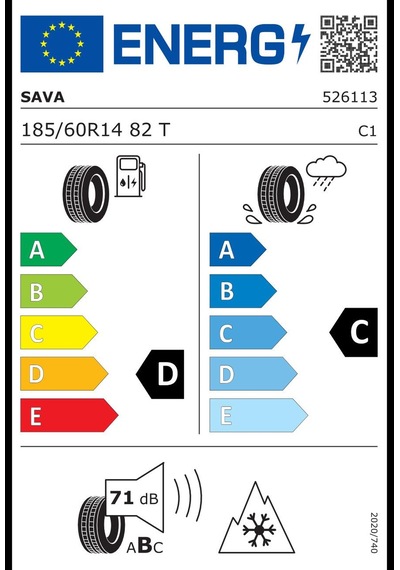 Sava 185/60 R14 82t Eskimo S3+ M+s Oto Kış Lastiği  2026